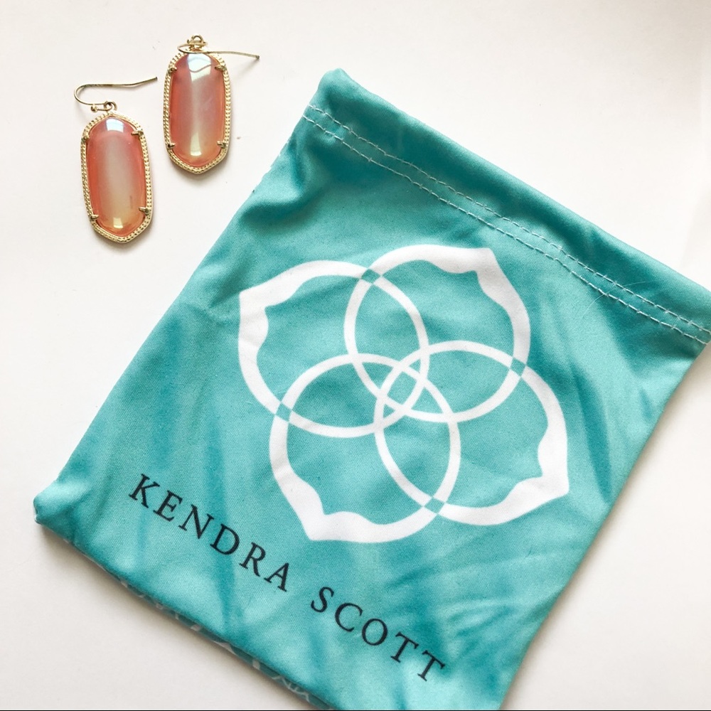 Peach Kendra Scott Elle earrings rare color.